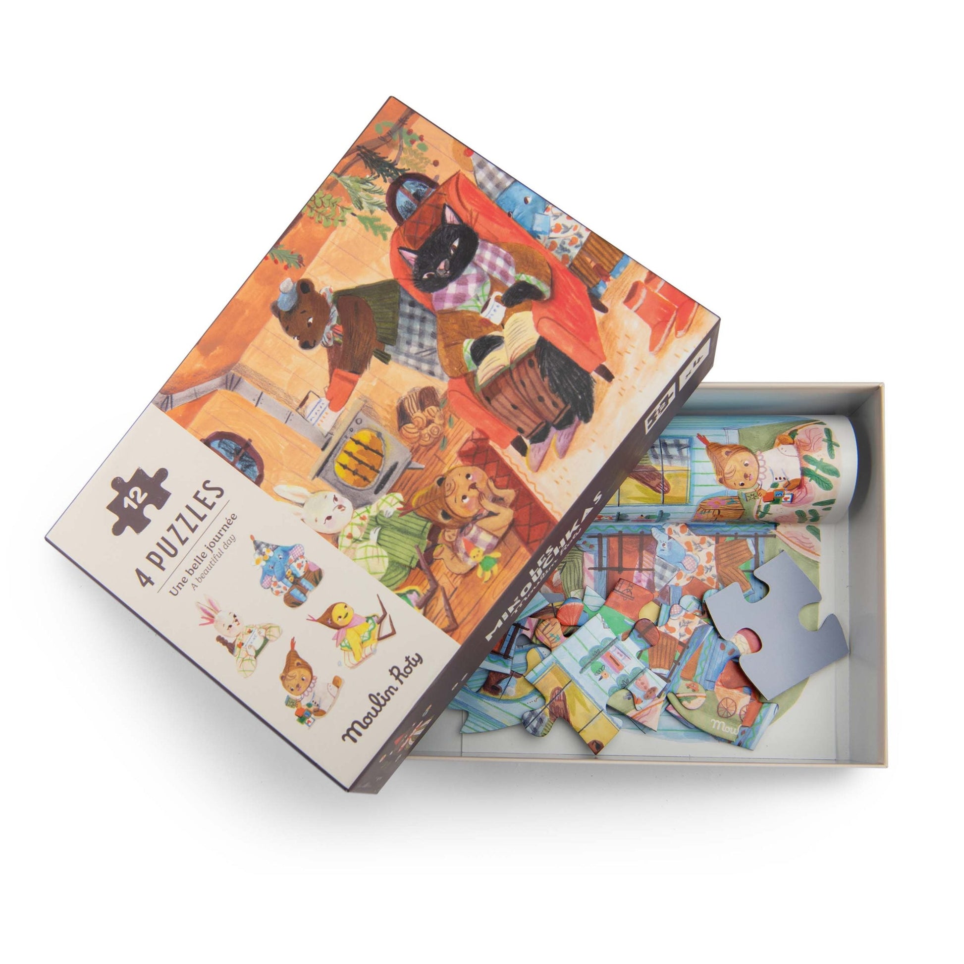Les Minouchkas A Perfect Day - 4 Mini Puzzles