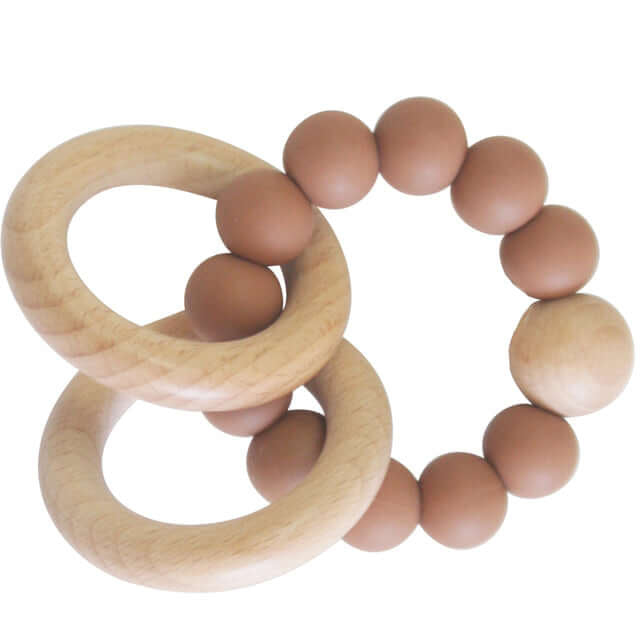 Beechwood Teether Ring - Cinamon