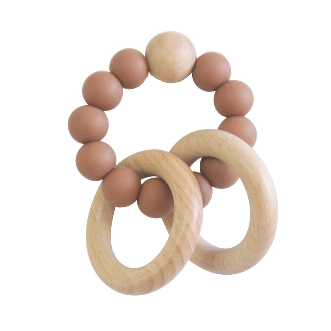 Beechwood Teether Ring - Cinamon