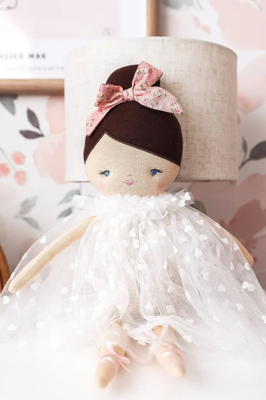 Mia Doll White Heart Tulle Dress