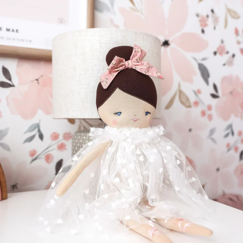 Mia Doll White Heart Tulle Dress