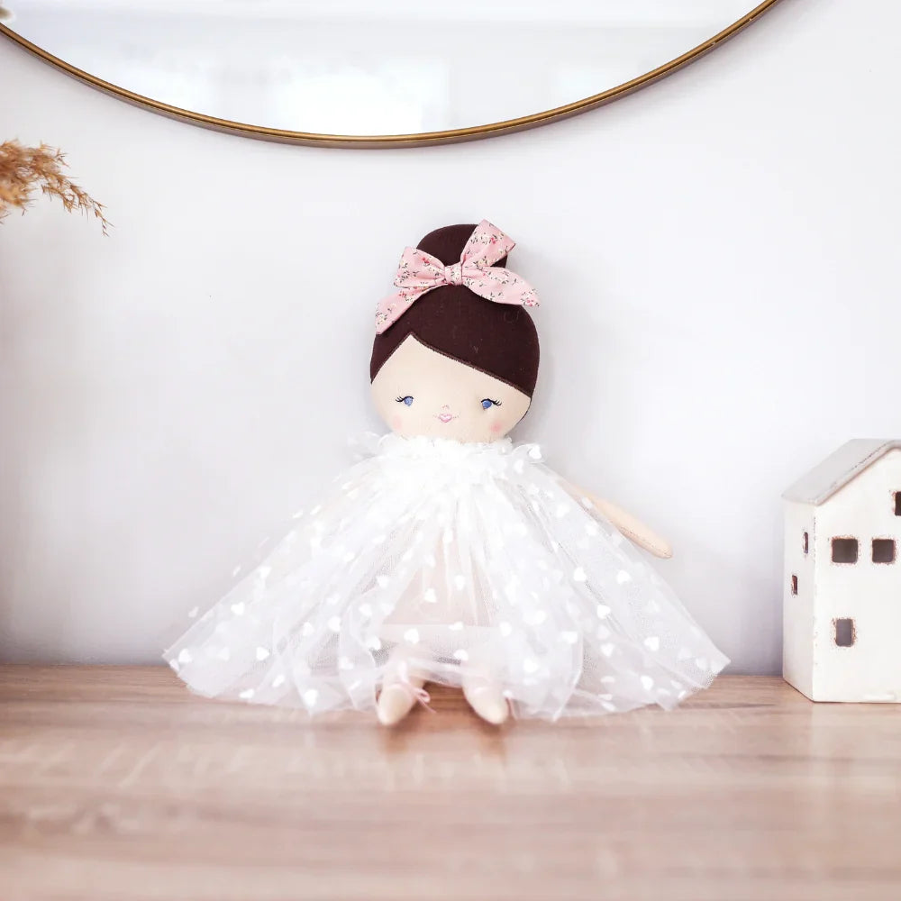 Mia Doll White Heart Tulle Dress