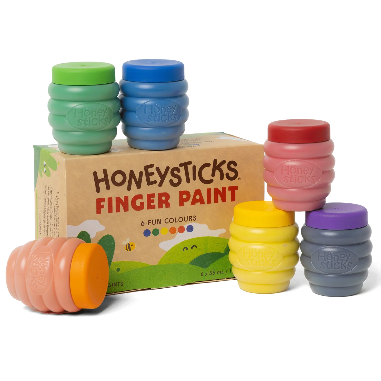 Finger Paints 6pk - Easy Wash