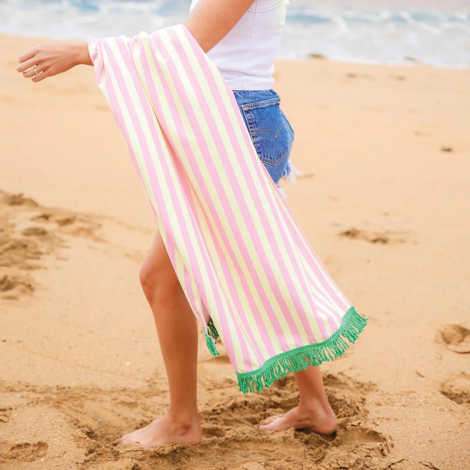Candy Pink & Lemon Quick Dry Towel