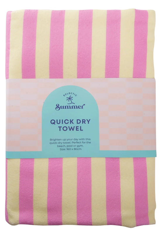 Candy Pink & Lemon Quick Dry Towel